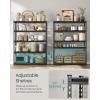 imageSONGMICS 5Tier Storage Shelves HeavyDuty Garage Shelving Adjustable Shelving Unit Steel Shelf Boltless Assembly for Garage Shed 2250 lb Load 18 x 36 x 72 Inches Ink Black UGLR453B0124D x 48W x 72H