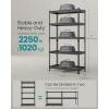 imageSONGMICS 5Tier Storage Shelves HeavyDuty Garage Shelving Adjustable Shelving Unit Steel Shelf Boltless Assembly for Garage Shed 2250 lb Load 18 x 36 x 72 Inches Ink Black UGLR453B0118D x 36W x 72H