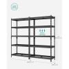 imageSONGMICS 5Tier Storage Shelves HeavyDuty Garage Shelving Adjustable Shelving Unit Steel Shelf Boltless Assembly for Garage Shed 2250 lb Load 18 x 36 x 72 Inches Ink Black UGLR453B0118D x 72W x 72H