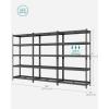 imageSONGMICS 5Tier Storage Shelves HeavyDuty Garage Shelving Adjustable Shelving Unit Steel Shelf Boltless Assembly for Garage Shed 2250 lb Load 18 x 36 x 72 Inches Ink Black UGLR453B0118D x 108W x 72H