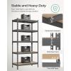 imageSONGMICS 5Tier Storage Shelves Load 2310 lb Garage Storage Boltless Assembly Adjustable Shelving Unit 236 x 472 x 709 Inches for Study Shed Basement Gray and Natural Beige UGLR600G01Gray  Natural Beige