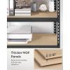 imageSONGMICS 5Tier Storage Shelves Load 2310 lb Garage Storage Boltless Assembly Adjustable Shelving Unit 236 x 472 x 709 Inches for Study Shed Basement Gray and Natural Beige UGLR600G01Black  Natural Beige