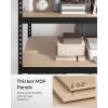 imageSONGMICS 5Tier Storage Shelves Load 2310 lb Garage Storage Boltless Assembly Adjustable Shelving Unit 236 x 472 x 709 Inches for Study Shed Basement Gray and Natural Beige UGLR600G01Black  Natural Beige