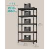 imageSONGMICS 5Tier Storage Shelves Load 2310 lb Garage Storage Boltless Assembly Adjustable Shelving Unit 236 x 472 x 709 Inches for Study Shed Basement Gray and Natural Beige UGLR600G01Black  Rustic Brown