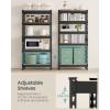 imageSONGMICS 5Tier Storage Shelves Load 2310 lb Garage Storage Boltless Assembly Adjustable Shelving Unit 236 x 472 x 709 Inches for Study Shed Basement Gray and Natural Beige UGLR600G01Black  Rustic Brown