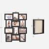 imageSONGMICS Collage Picture Frames for 12 Photos and Shadow Box Frame Bundle Glass Front black URPF26BK and URPF007B01