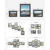 imageSONGMICS Picture Frames Bundle Set of 10 4 x 6 Collage Picture Frames with 10 Picture Frames of Different Sizes Black and Black URPF20BK and URPF10B