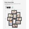 imageSONGMICS Picture Frames Bundle Set of 10 4 x 6 Collage Picture Frames with 10 Picture Frames of Different Sizes Black and Black URPF20BK and URPF10B