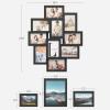 imageSONGMICS Picture Frames Bundle Set of 10 4 x 6 Collage Picture Frames with 10 Picture Frames of Different Sizes Black and Black URPF20BK and URPF10B