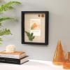 imageSONGMICS Picture Frames Bundle Set of 10 Collage Picture Frames with 8 x 10 Shadow Box Display Case Rustic Brown and Black URPF010X01 and URPF007B01