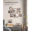 imageSONGMICS Picture Frames Bundle Set of 10 Collage Picture Frames with 8 x 10 Shadow Box Display Case Rustic Brown and Black URPF010X01 and URPF007B01