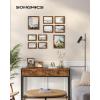 imageSONGMICS Picture Frames Bundle Set of 10 with Set of 2 Rustic Brown and Black URPF010X01 and URPF258B01