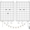 imageSONGMICS Wall Grid for Photo Metal Wall Grid Panel DIY Wire Photo Hanging Display Set of 2 with S Hook Clip Hemp Cord 165 x 122 Inches Black ULPP01HBlack