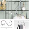 imageSONGMICS Wall Grid for Photo Metal Wall Grid Panel DIY Wire Photo Hanging Display Set of 2 with S Hook Clip Hemp Cord 165 x 122 Inches Black ULPP01HBlack