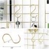 imageSONGMICS Wall Grid for Photo Metal Wall Grid Panel DIY Wire Photo Hanging Display Set of 2 with S Hook Clip Hemp Cord 165 x 122 Inches Black ULPP01HGolden