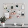 imageSONGMICS Wall Grid for Photo Metal Wall Grid Panel DIY Wire Photo Hanging Display Set of 2 with S Hook Clip Hemp Cord 165 x 122 Inches Black ULPP01HRose Gold