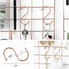 imageSONGMICS Wall Grid for Photo Metal Wall Grid Panel DIY Wire Photo Hanging Display Set of 2 with S Hook Clip Hemp Cord 165 x 122 Inches Black ULPP01HRose Gold