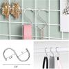imageSONGMICS Wall Grid for Photo Metal Wall Grid Panel DIY Wire Photo Hanging Display Set of 2 with S Hook Clip Hemp Cord 165 x 122 Inches Black ULPP01HWhite