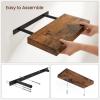 imageVASAGLE Wall Shelf Vintage Floating Shelf 157 inch Hanging Shelves Wall Mounted for Photos Decorations Rustic Brown ULWS24BXRustic Brown
