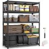 imageSONGMICS 5Tier Storage Shelves HeavyDuty Garage Shelving Adjustable Shelving Unit Steel Shelf Boltless Assembly for Garage Shed 2250 lb Load 18 x 36 x 72 Inches Ink Black UGLR453B0124D x 48W x 72H