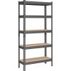 imageSONGMICS 5Tier Storage Shelves Load 2310 lb Garage Storage Boltless Assembly Adjustable Shelving Unit 236 x 472 x 709 Inches for Study Shed Basement Gray and Natural Beige UGLR600G01Gray  Natural Beige