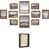 imageSONGMICS Picture Frames Bundle Set of 10 Collage Picture Frames with 8 x 10 Shadow Box Display Case Rustic Brown and Black URPF010X01 and URPF007B01