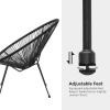 imageSONGMICS 3Piece Outdoor Seating Acapulco Chair Modern Patio Furniture Set Glass Top Table and 2 Chairs Indoor and Outdoor Conversation Bistro Set Light Green UGGF011C01Ink Black