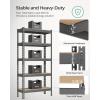 imageSONGMICS 5Tier Storage Shelves Load 2310 lb Set of 2 Garage Storage Boltless Assembly Adjustable Shelving Unit 118 x 295 x 591 Inches for Study Shed Basement Silver UGLR300E02Grey