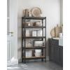 imageSONGMICS 5Tier Storage Shelves Load 2310 lb Set of 2 Garage Storage Boltless Assembly Adjustable Shelving Unit 118 x 295 x 591 Inches for Study Shed Basement Silver UGLR300E02Black