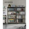 imageSONGMICS 5Tier Storage Shelves Load 2310 lb Set of 2 Garage Storage Boltless Assembly Adjustable Shelving Unit 118 x 295 x 591 Inches for Study Shed Basement Silver UGLR300E02Black