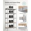 imageSONGMICS 5Tier Storage Shelves Load 2310 lb Set of 2 Garage Storage Boltless Assembly Adjustable Shelving Unit 118 x 295 x 591 Inches for Study Shed Basement Silver UGLR300E02Silver