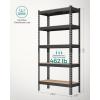 imageSONGMICS 5Tier Storage Shelves Load 2310 lb Set of 2 Garage Storage Boltless Assembly Adjustable Shelving Unit 118 x 295 x 591 Inches for Study Shed Basement Silver UGLR300E02Black