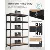 imageSONGMICS 5Tier Storage Shelves Load 2310 lb Set of 2 Garage Storage Boltless Assembly Adjustable Shelving Unit 118 x 295 x 591 Inches for Study Shed Basement Silver UGLR300E02Black