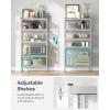 imageSONGMICS 5Tier Storage Shelves Load 2310 lb Set of 2 Garage Storage Boltless Assembly Adjustable Shelving Unit 118 x 295 x 591 Inches for Study Shed Basement Silver UGLR300E02Silver