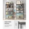 imageSONGMICS 5Tier Storage Shelves Load 2310 lb Set of 2 Garage Storage Boltless Assembly Adjustable Shelving Unit 118 x 295 x 591 Inches for Study Shed Basement Silver UGLR300E02Grey
