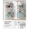 imageSONGMICS 5Tier Storage Shelves Load 2310 lb Set of 2 Garage Storage Boltless Assembly Adjustable Shelving Unit 118 x 295 x 591 Inches for Study Shed Basement Silver UGLR300E02Silver