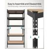 imageSONGMICS 5Tier Storage Shelves Load 2310 lb Set of 2 Garage Storage Boltless Assembly Adjustable Shelving Unit 118 x 295 x 591 Inches for Study Shed Basement Silver UGLR300E02Black