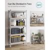 imageSONGMICS 5Tier Storage Shelves Load 2310 lb Set of 2 Garage Storage Boltless Assembly Adjustable Shelving Unit 118 x 295 x 591 Inches for Study Shed Basement Silver UGLR300E02Silver