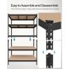 imageSONGMICS 5Tier Storage Shelves Load 2310 lb Set of 2 Garage Storage Boltless Assembly Adjustable Shelving Unit 118 x 295 x 591 Inches for Study Shed Basement Silver UGLR300E02Black