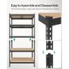 imageSONGMICS 5Tier Storage Shelves Load 2310 lb Set of 2 Garage Storage Boltless Assembly Adjustable Shelving Unit 118 x 295 x 591 Inches for Study Shed Basement Silver UGLR300E02Black