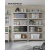 imageSONGMICS 5Tier Storage Shelves Load 2310 lb Set of 2 Garage Storage Boltless Assembly Adjustable Shelving Unit 118 x 295 x 591 Inches for Study Shed Basement Silver UGLR300E02Silver