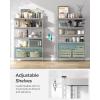 imageSONGMICS 5Tier Storage Shelves Load 2310 lb Set of 2 Garage Storage Boltless Assembly Adjustable Shelving Unit 118 x 295 x 591 Inches for Study Shed Basement Silver UGLR300E02Silver