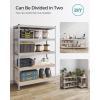 imageSONGMICS 5Tier Storage Shelves Load 2310 lb Set of 2 Garage Storage Boltless Assembly Adjustable Shelving Unit 118 x 295 x 591 Inches for Study Shed Basement Silver UGLR300E02Silver