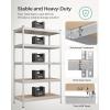 imageSONGMICS 5Tier Storage Shelves Load 2310 lb Set of 2 Garage Storage Boltless Assembly Adjustable Shelving Unit 118 x 295 x 591 Inches for Study Shed Basement Silver UGLR300E02Silver