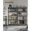 imageSONGMICS 5Tier Storage Shelves Load 2310 lb Set of 2 Garage Storage Boltless Assembly Adjustable Shelving Unit 118 x 295 x 591 Inches for Study Shed Basement Silver UGLR300E02Grey