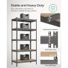 imageSONGMICS 5Tier Storage Shelves Load 2310 lb Set of 2 Garage Storage Boltless Assembly Adjustable Shelving Unit 118 x 295 x 591 Inches for Study Shed Basement Silver UGLR300E02Grey