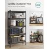 imageSONGMICS 5Tier Storage Shelves Load 2310 lb Set of 2 Garage Storage Boltless Assembly Adjustable Shelving Unit 118 x 295 x 591 Inches for Study Shed Basement Silver UGLR300E02Black