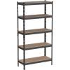 imageSONGMICS 5Tier Storage Shelves Load 2310 lb Set of 2 Garage Storage Boltless Assembly Adjustable Shelving Unit 118 x 295 x 591 Inches for Study Shed Basement Silver UGLR300E02Grey