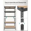imageSONGMICS 5Tier Storage Shelves Load 2310 lb Set of 2 Garage Storage Boltless Assembly Adjustable Shelving Unit 118 x 295 x 591 Inches for Study Shed Basement Silver UGLR300E02Grey