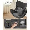 imageSONGMICS Hammock Chair Load Capacity 500 lb Hanging Chair with 2 Cushions Large Hammock Swing with Chain and Pocket for Indoor Outdoor Living Room Bedroom Dove Gray UGDC197G01Slate Gray
